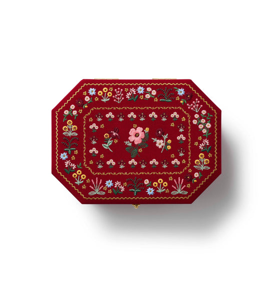 Gemma Embroidered Valentine's Day Jewelry Box
