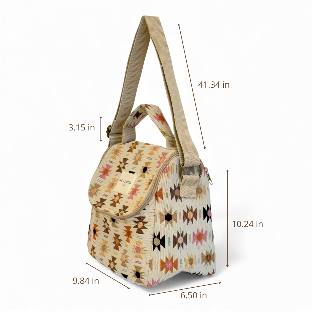 Insulated Lunch Bag in Spring Geo
