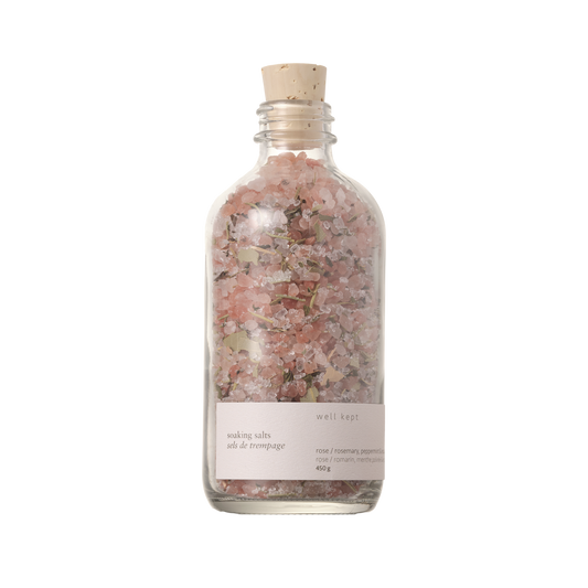 Soaking Salts - Rose - 450g (all-natural, handmade)