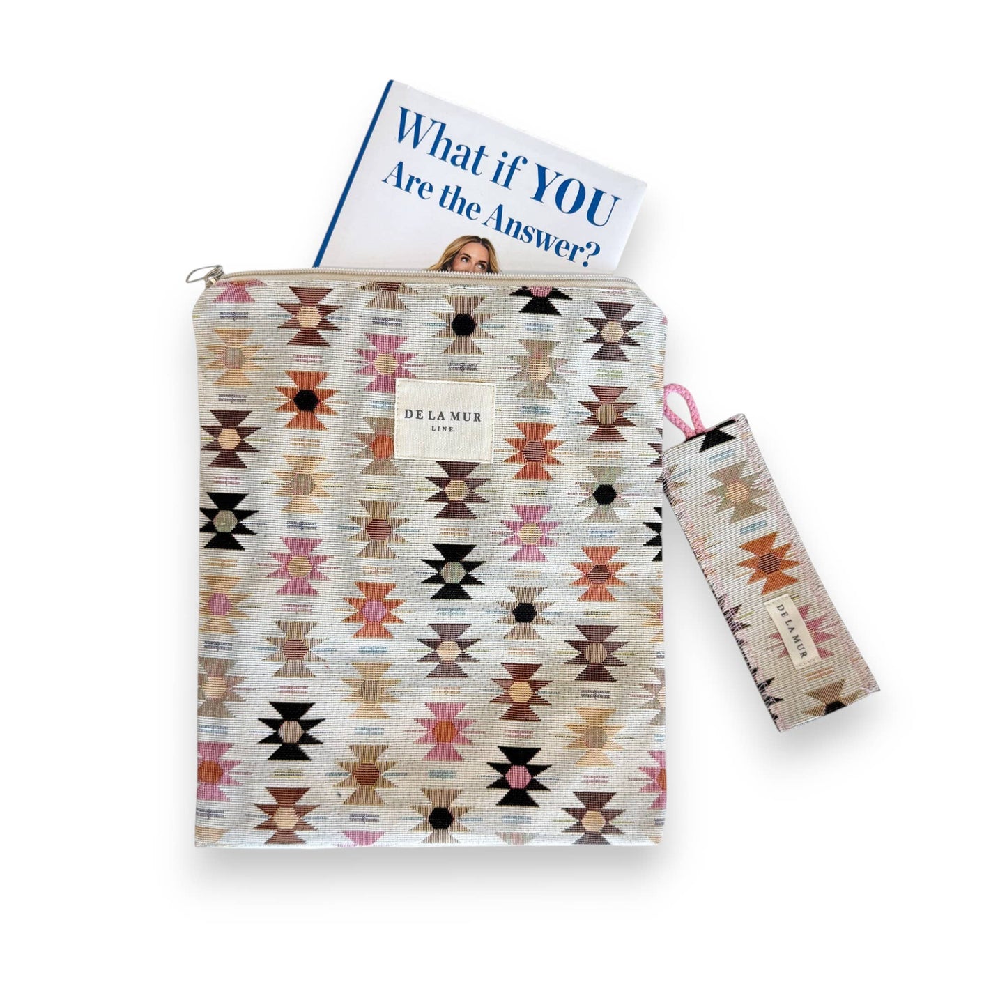 Book Cover With Matching Bookmark in Spring Geo