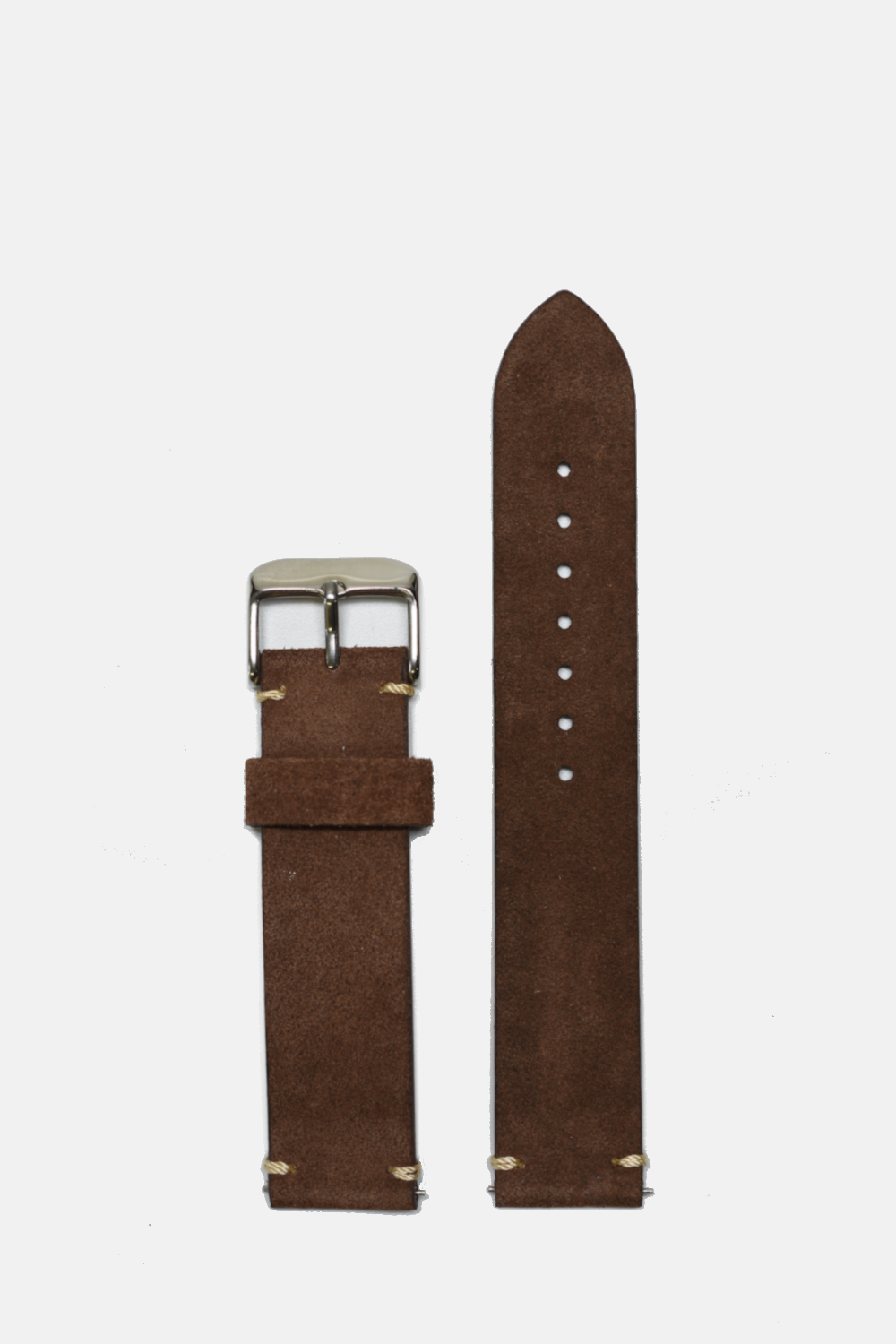 Classic Rectangular Watch: Dark Brown Suede