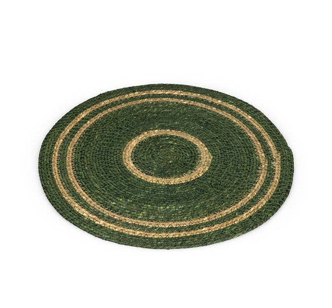 BRITISH COLOUR STANDARD Seagrass Placemat 12.25"  in Olive Green / Natural