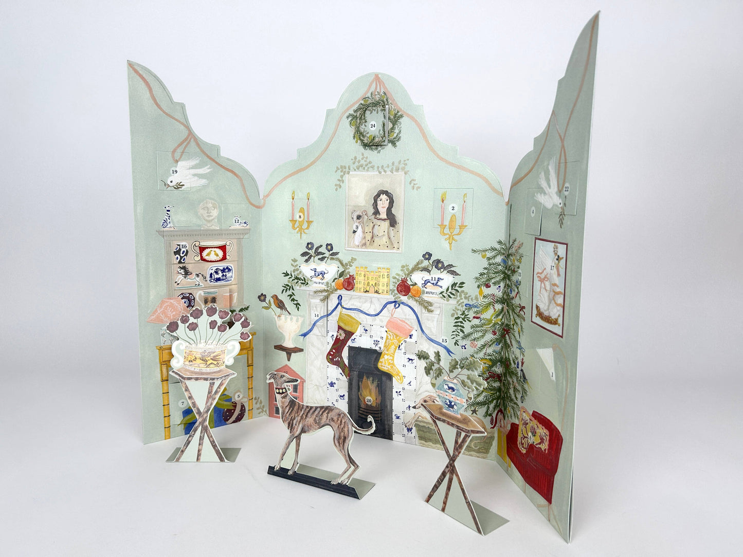 Festive Dutch Gable Advent Calendar - Polly Fern