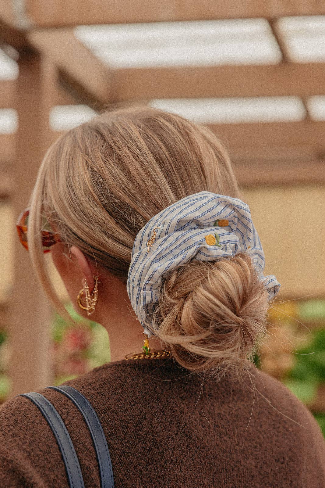 Oversized Summer Market Scrunchie with Charms