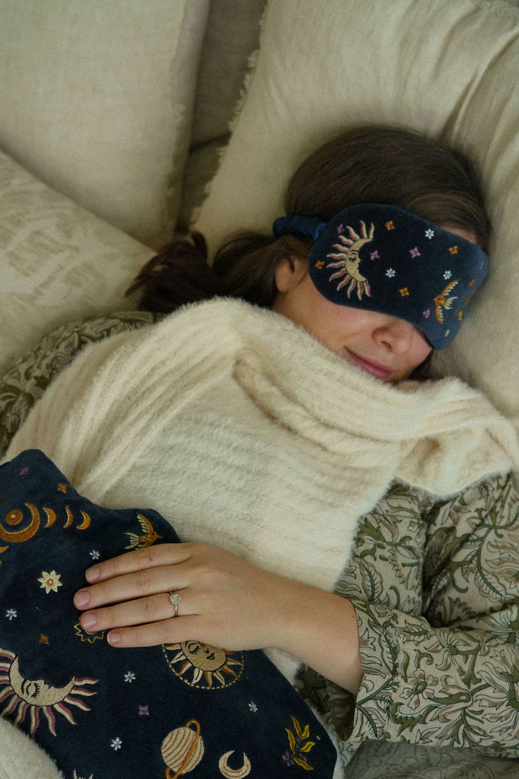 Night Sky Velvet Hot Water Bottle
