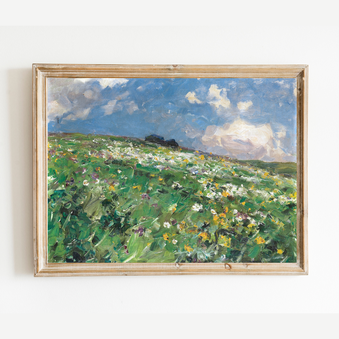 Summer Meadow Antique Art Print