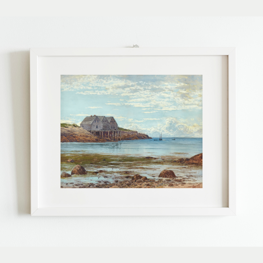 Coastal View Antique Art Print