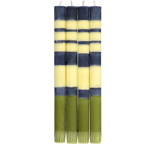 British Colour Standard Dinner Candles - Indigo, Jasmine & Olive