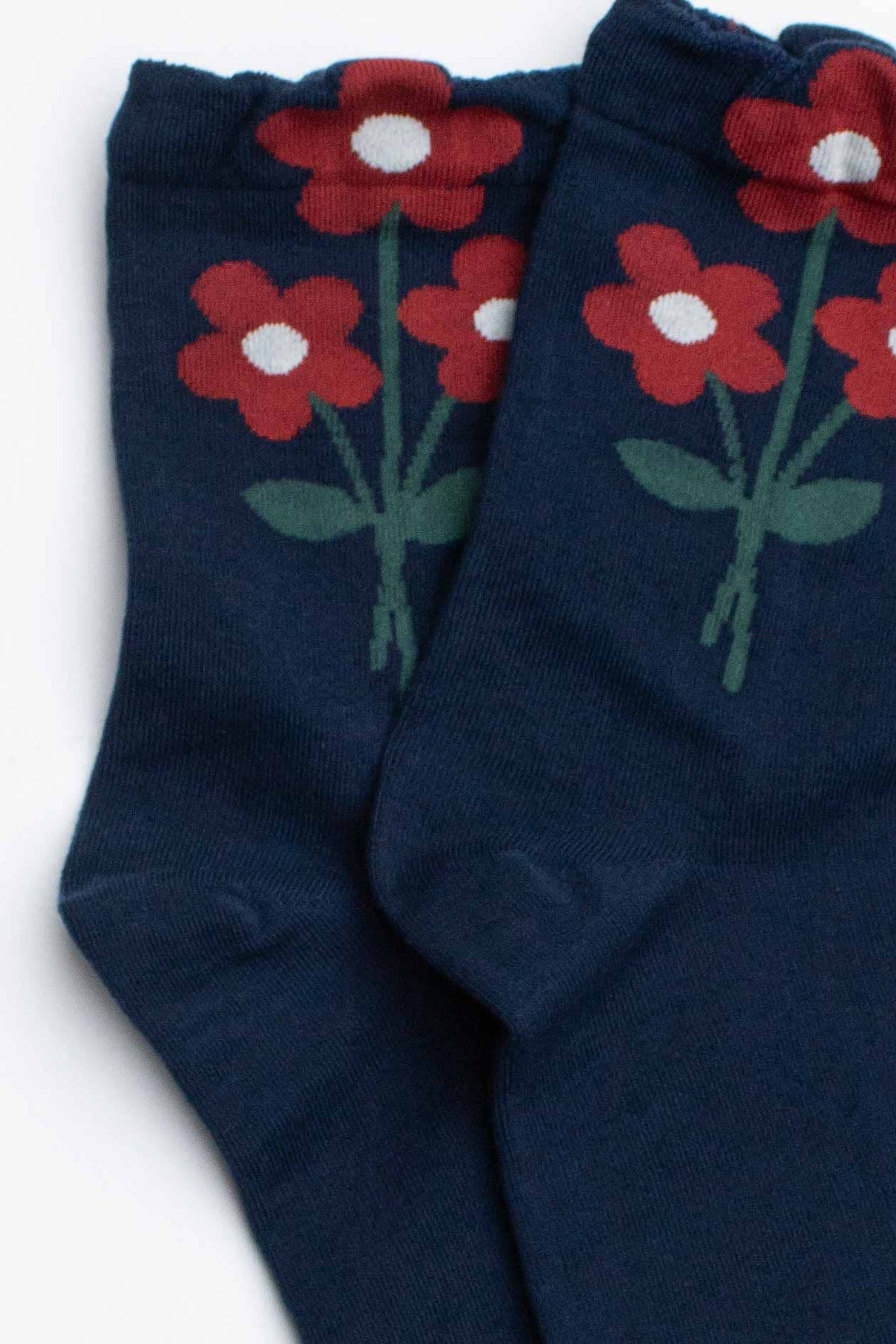 Retro Bloom Cotton Blend Socks