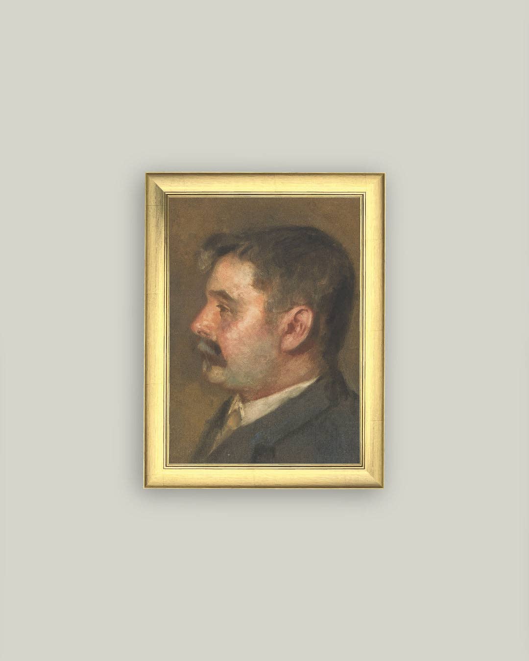 Portrait of a Man Framed Antique Art