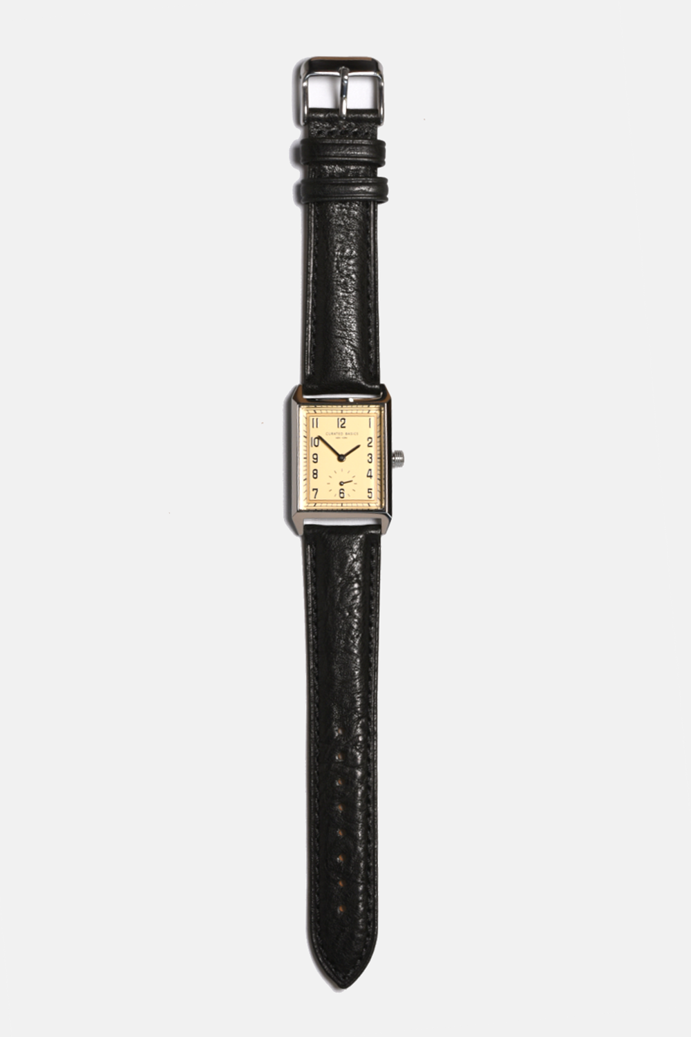 Classic Rectangular Watch: Green Leather