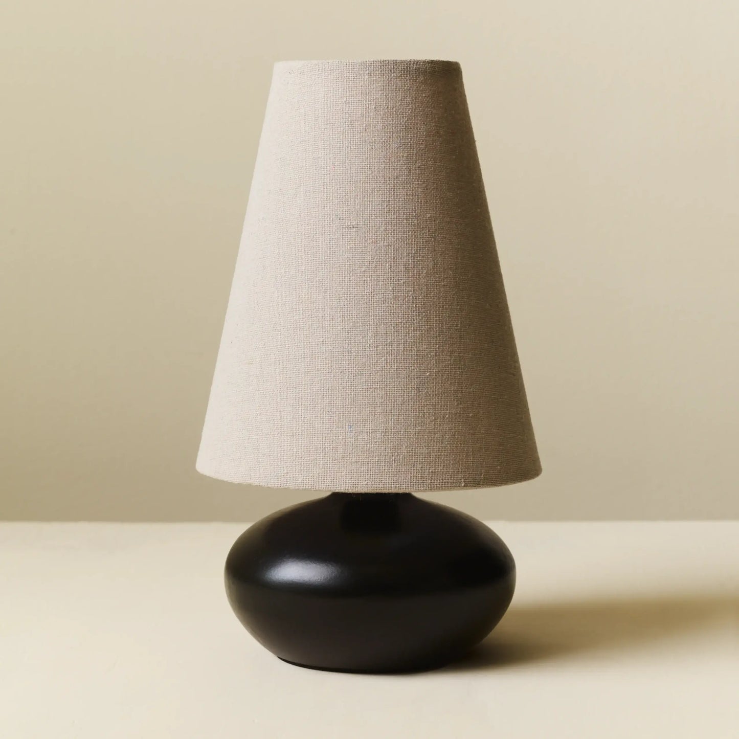 Olivia Linen Burlap Small Table Lamp
