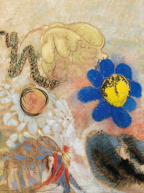 Flore Sous Marine  by Odilon Redon: 11x14 Inches
