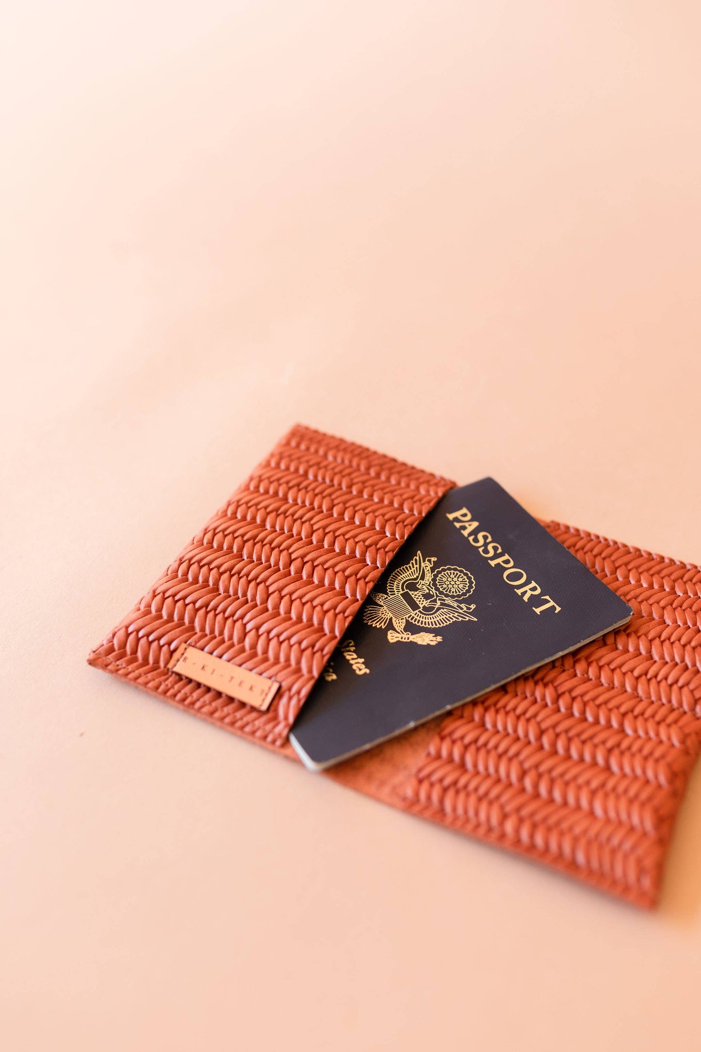 Woven Leather Passport Cover - 3 colors