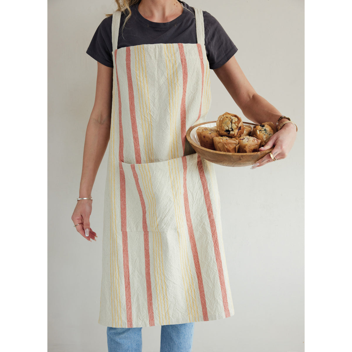 Cotton Striped Apron