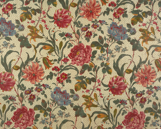 19th c. Tiger Lily English Textile Print