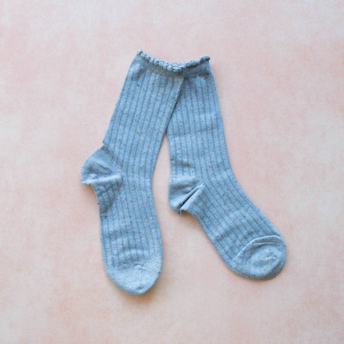 Confetti Solid Socks: Blue