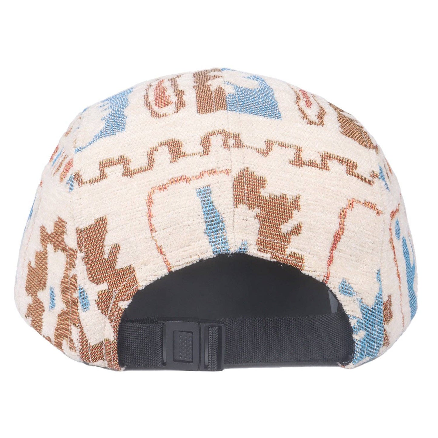 Hatphile Nature Inspired Pattern 5 Panel Hat: Black
