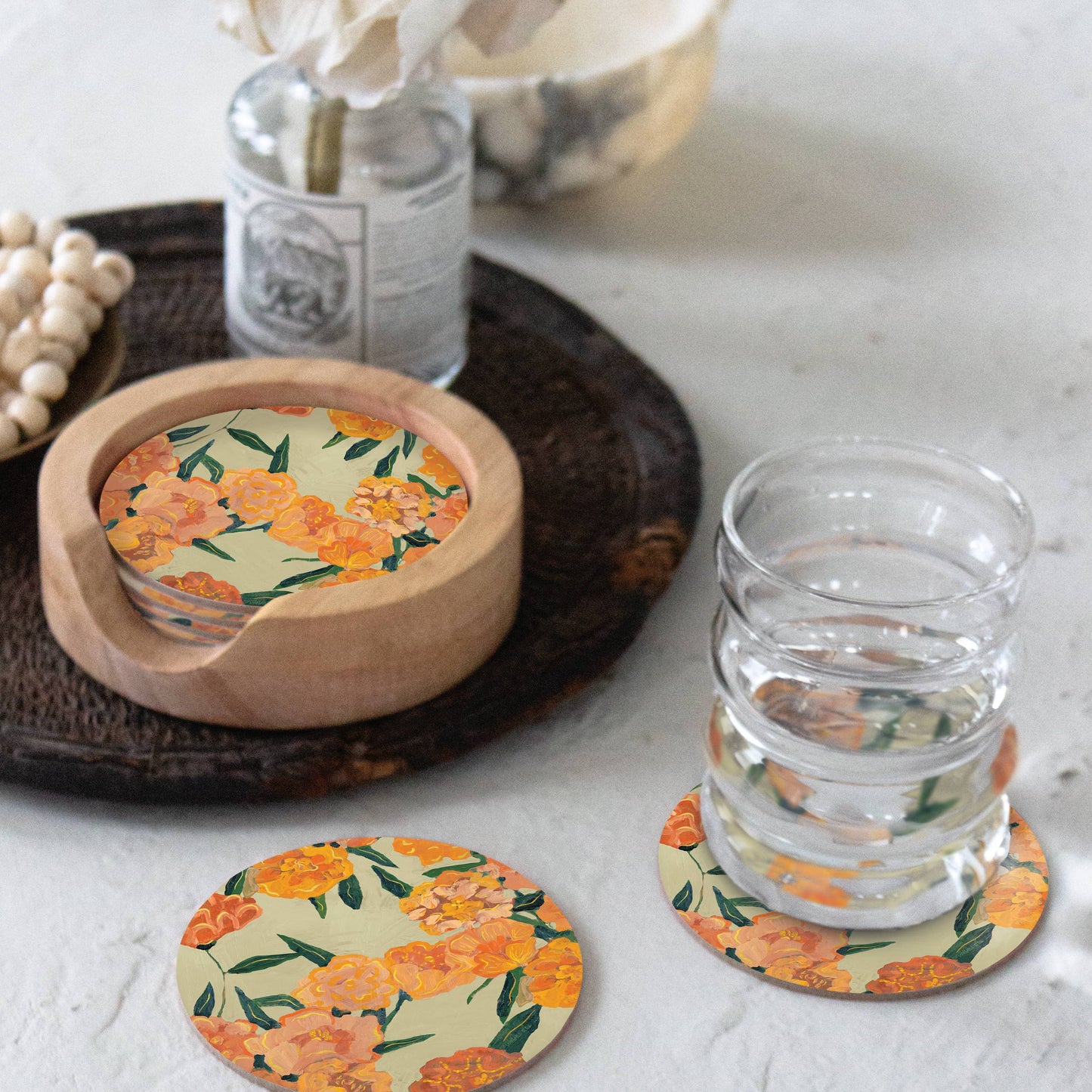 Sunset Blossoms Seedlings Coaster