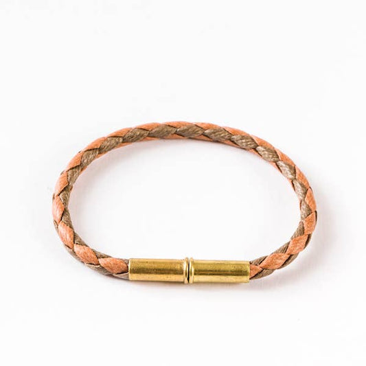 Flint Single Waxed Canvas Bracelet: Tan / Medium