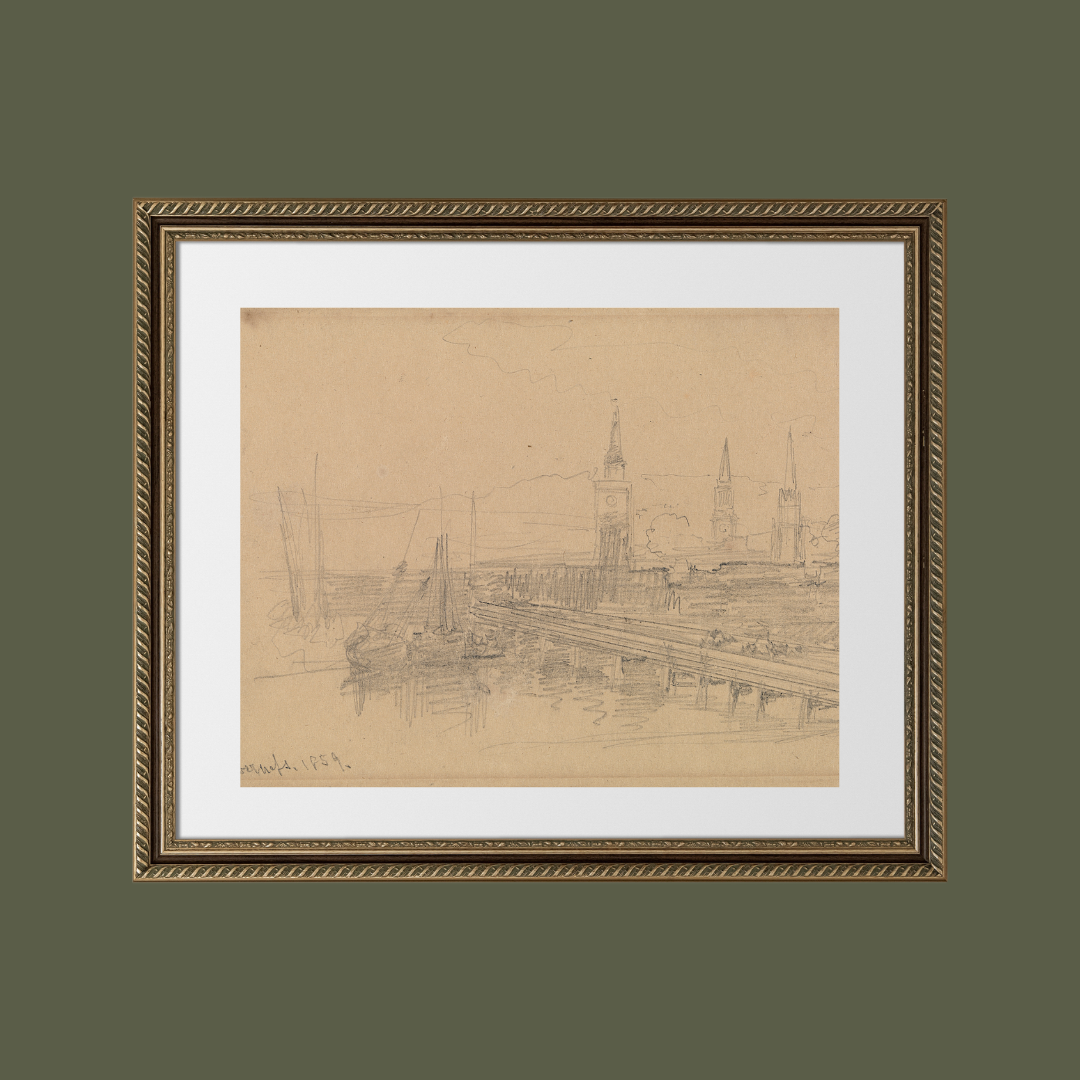 Inverness, Scotland 19th Century Antique Art Print