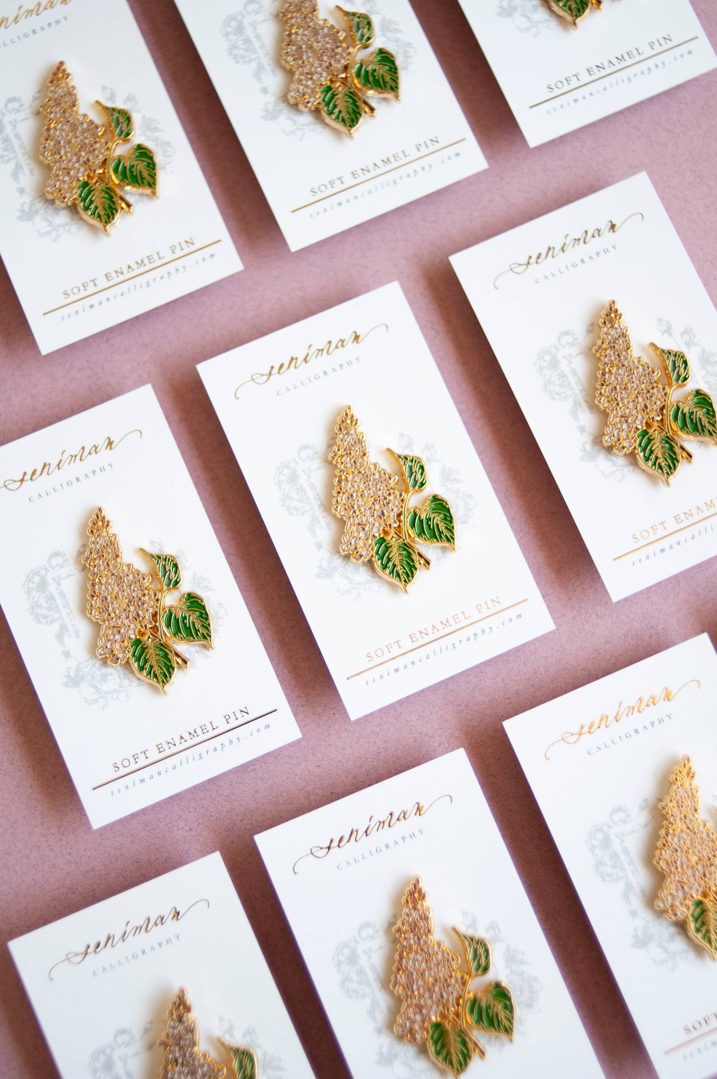 Purple Lilac Gold Soft Enamel Pin