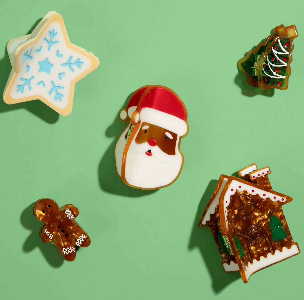 PREORDER: Mini Gingerbread Holiday Cookie Hair Claw Clip