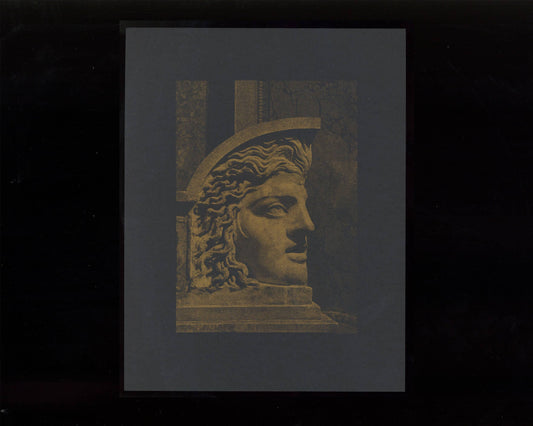 Roman Face - Golden Risograph Print