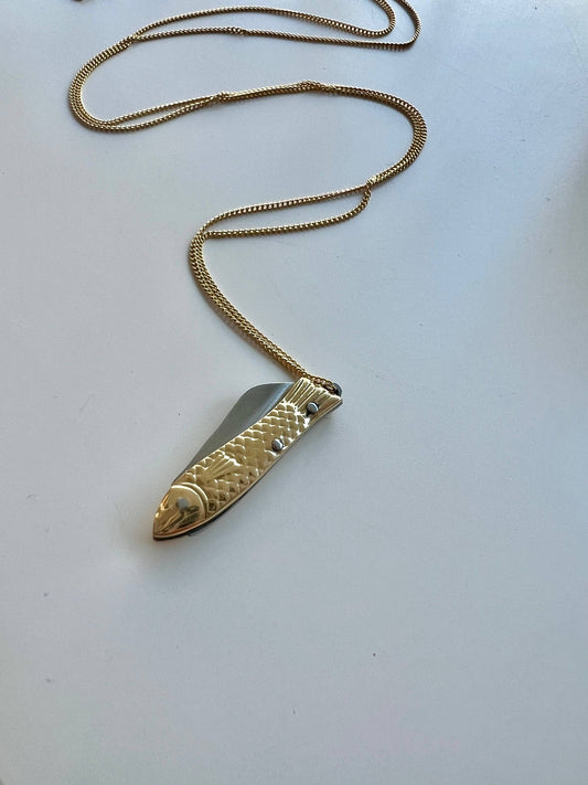 La Sardine Pocket Knife Necklace