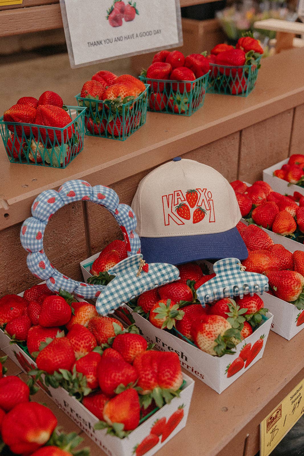 Gingham Claw - Strawberry Charm