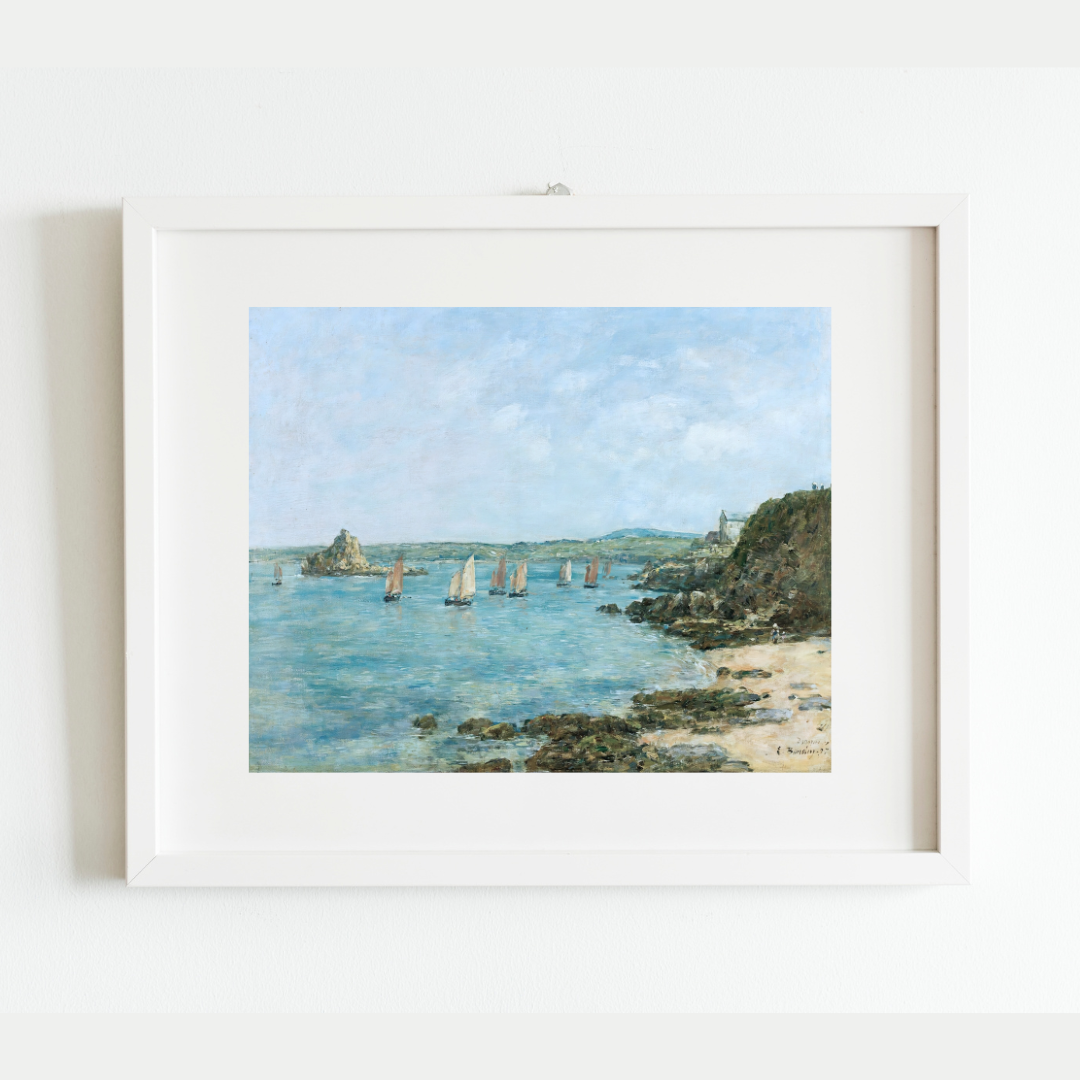 Fishing Boats Antique Art Print
