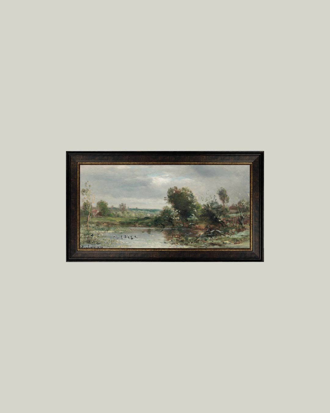 Ducklings on a Lake: 14x9