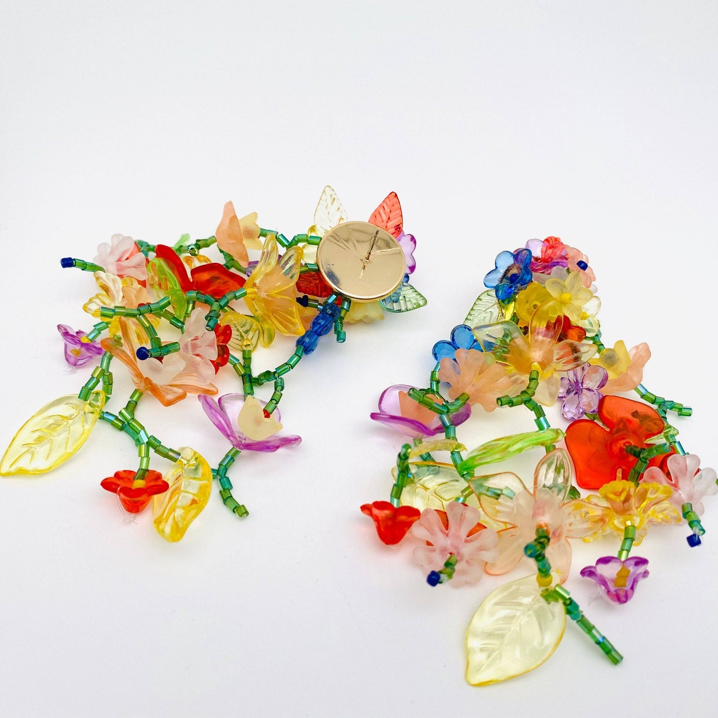 Hand-woven Long Flower Tassel Earrings