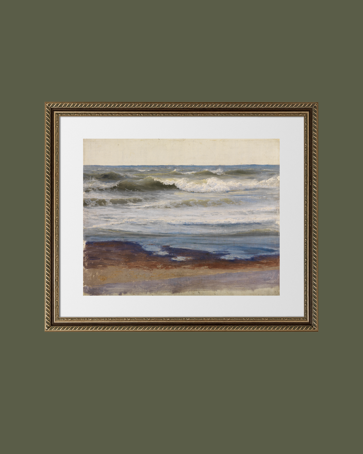 Breaking Waves on the Normandy Coast Art Print
