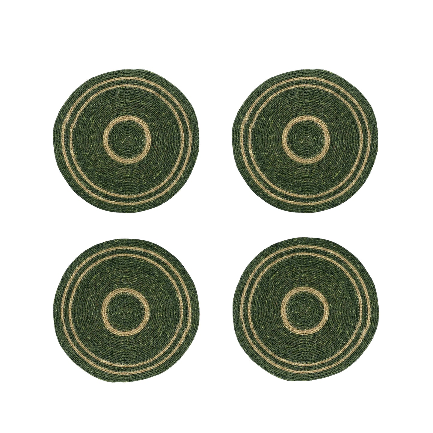 BRITISH COLOUR STANDARD Seagrass Placemat 12.25"  in Olive Green / Natural