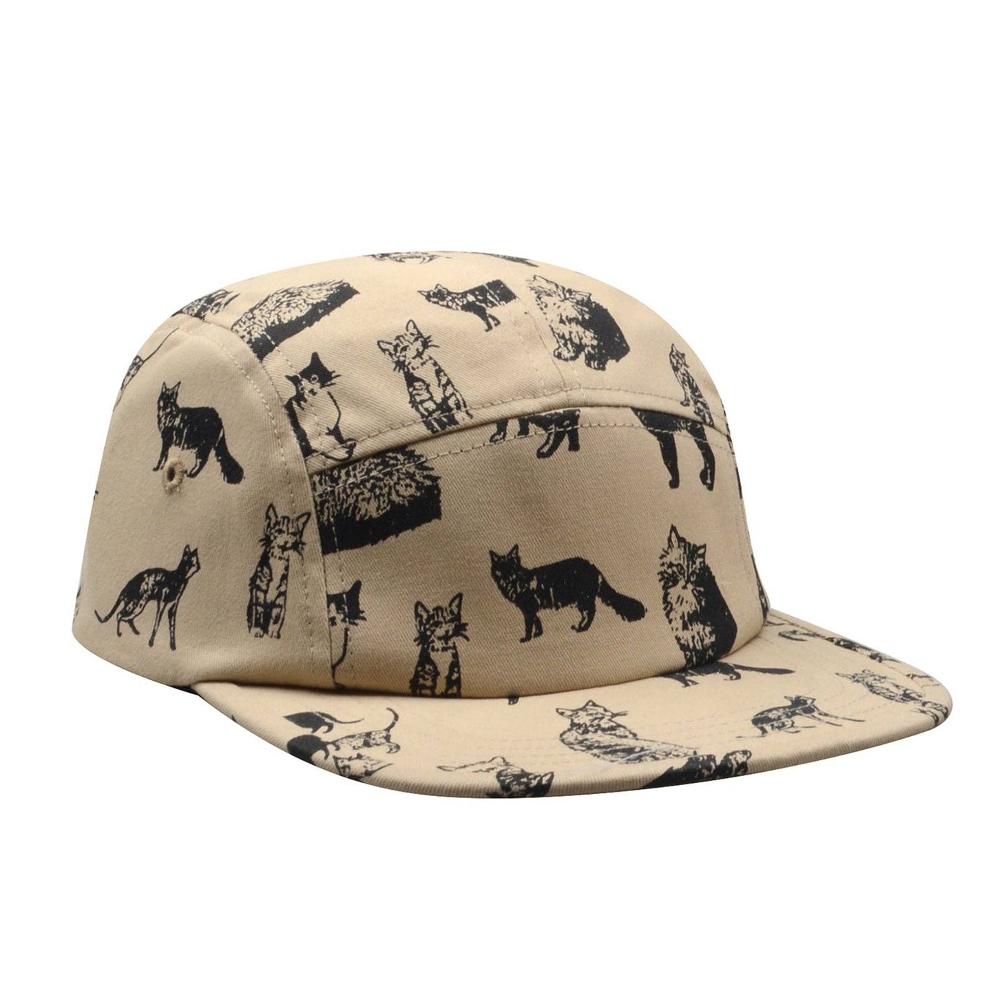 Hatphile Kitten Kitty Cat Cotton 5 Panel Hat