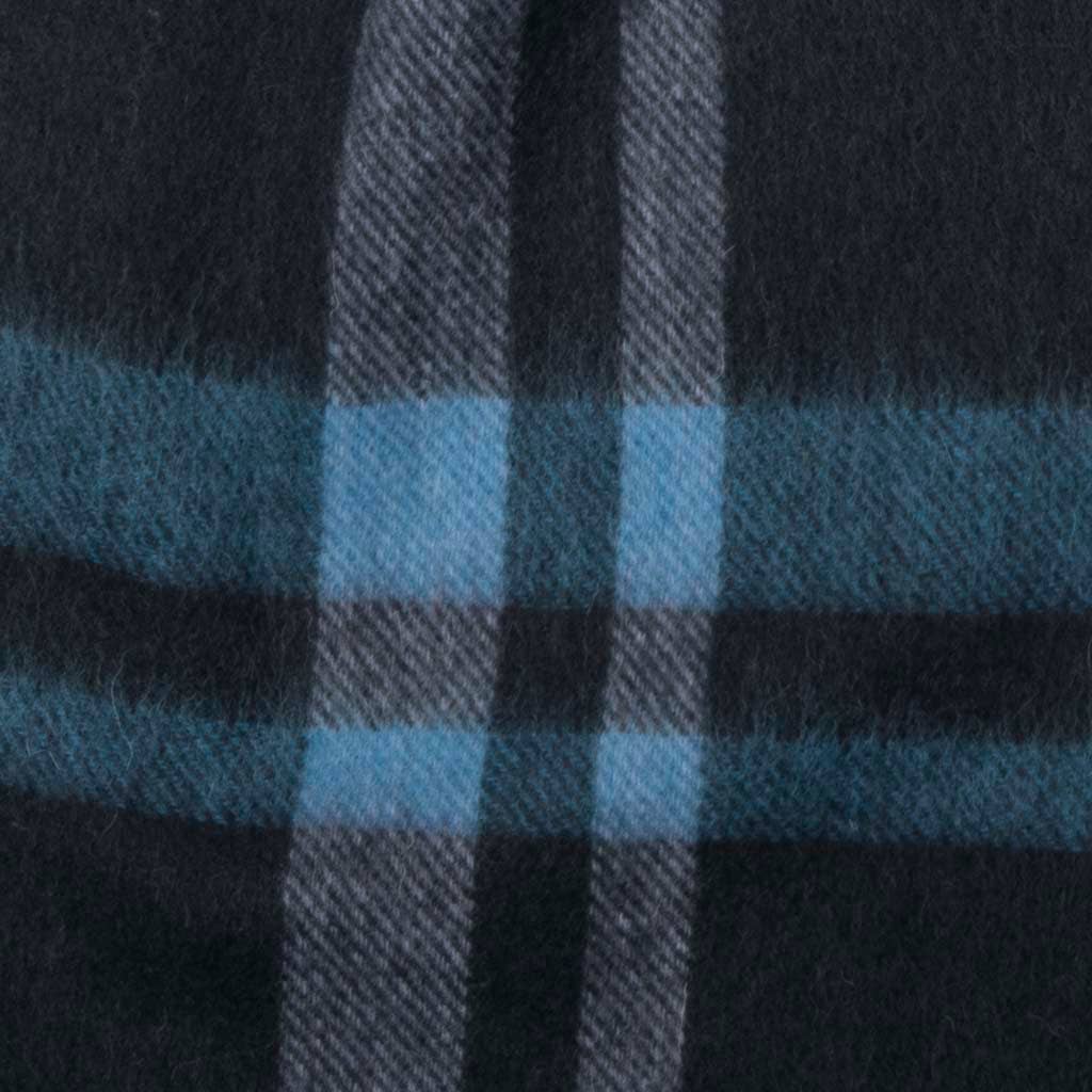 Pure Wool Tartan Check Scarf: Camel Thomson