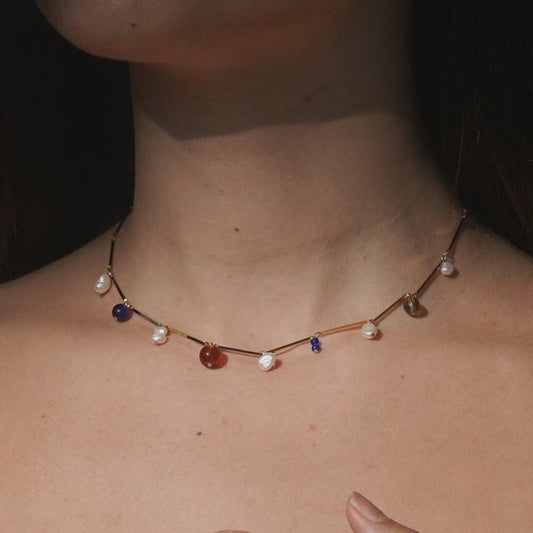 Fête Necklace - Blue