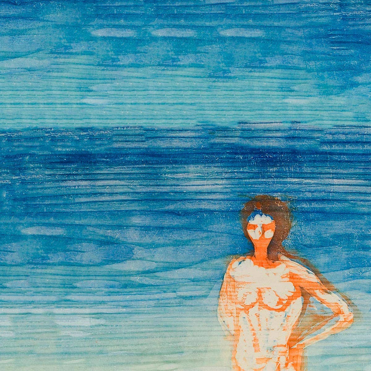 Edvard Munch Man Bathing Art Poster: 5x7 Inches