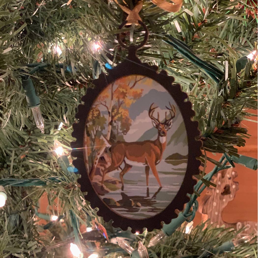 Set of 5 Wildlife Paint-by-Number Ornaments
