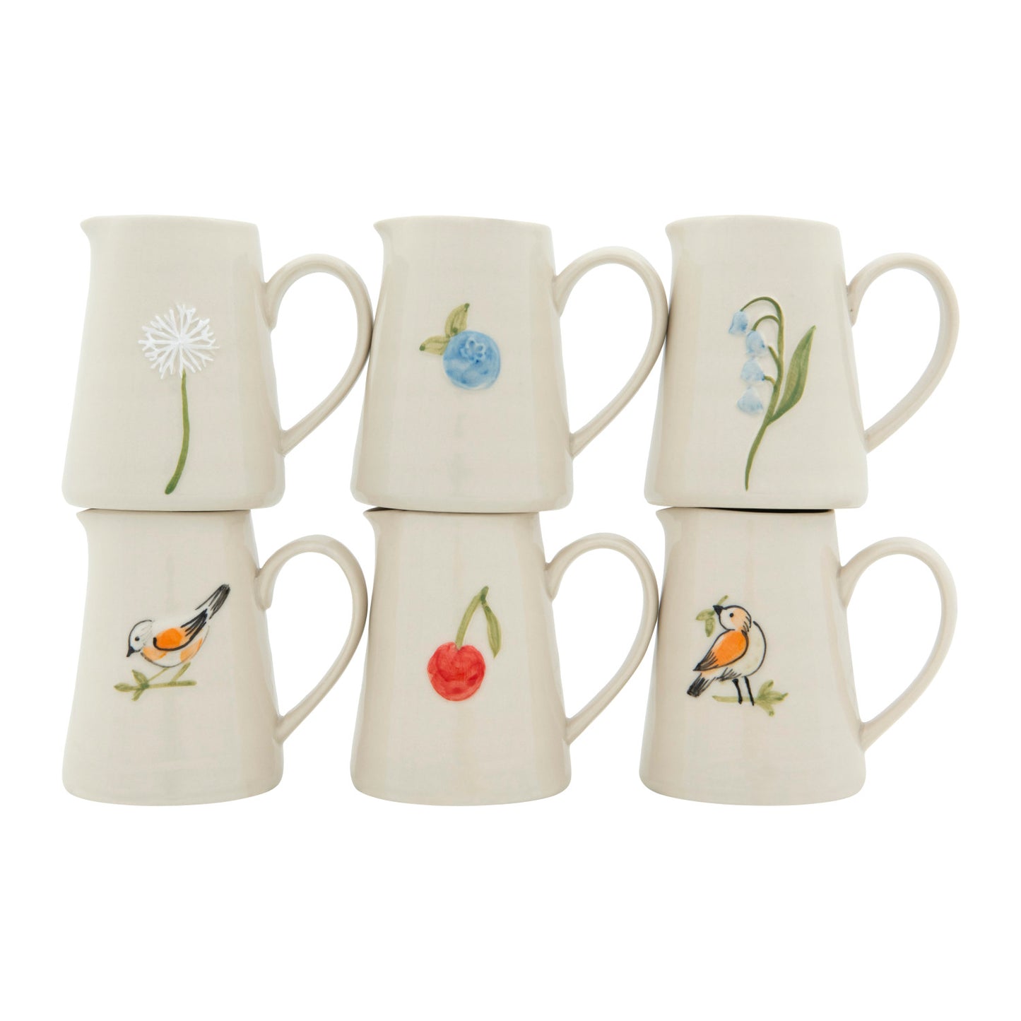 Hand-Painted Embossed Creamer - 6 Styles