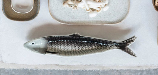 Hand-Painted Sardine Plates