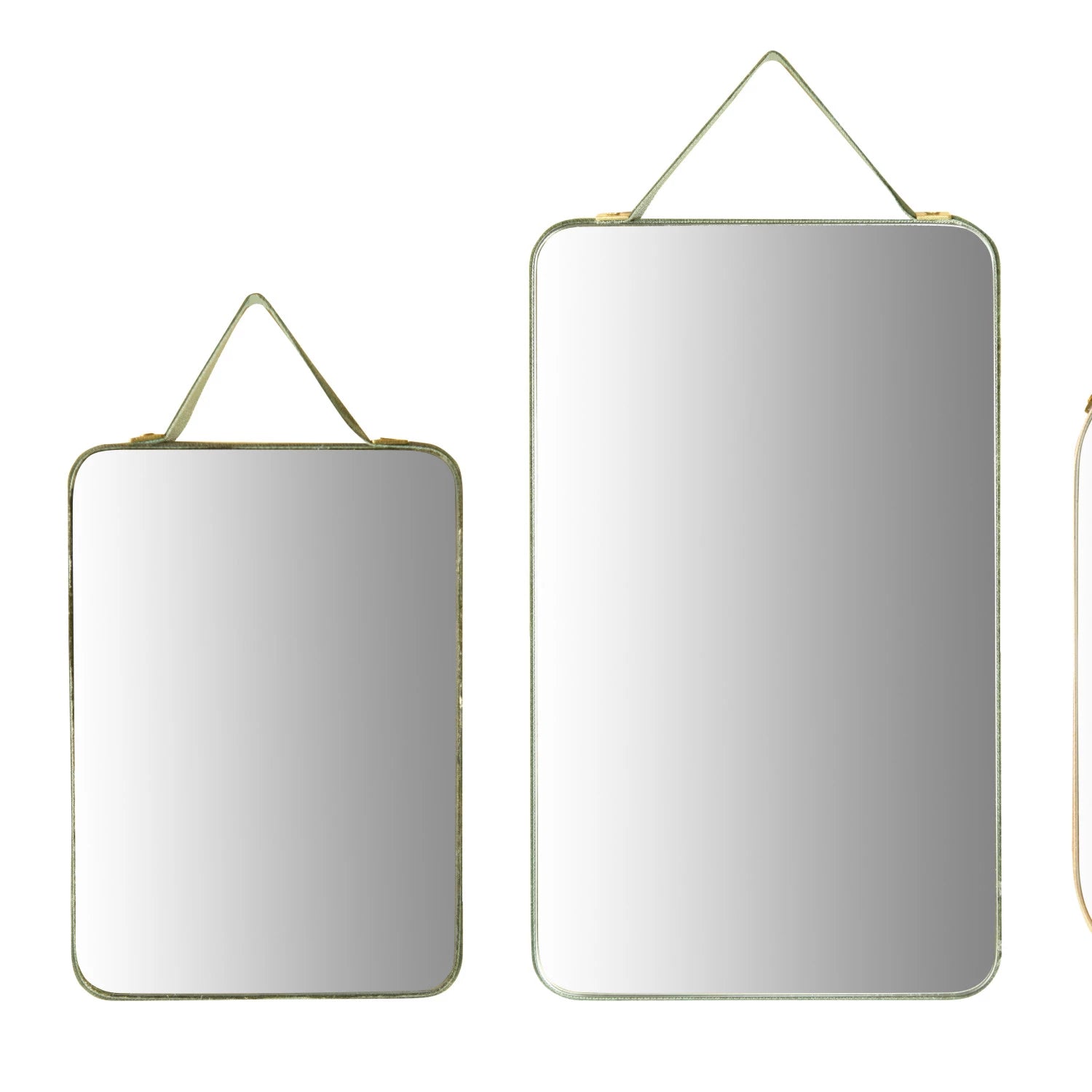 Velvet Edged Wall Mirrors - 6 sizes