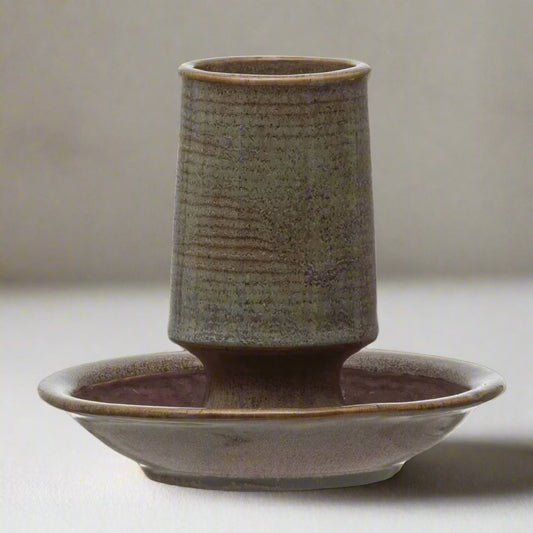 Stoneware Match Holder with Striker Plate