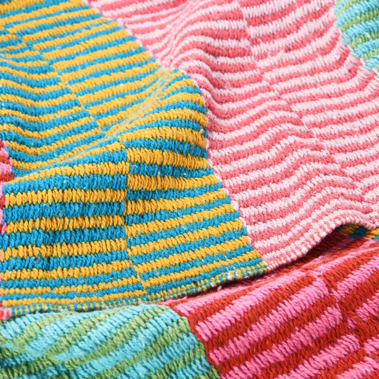 Recycled Cotton Blend Striped Throw