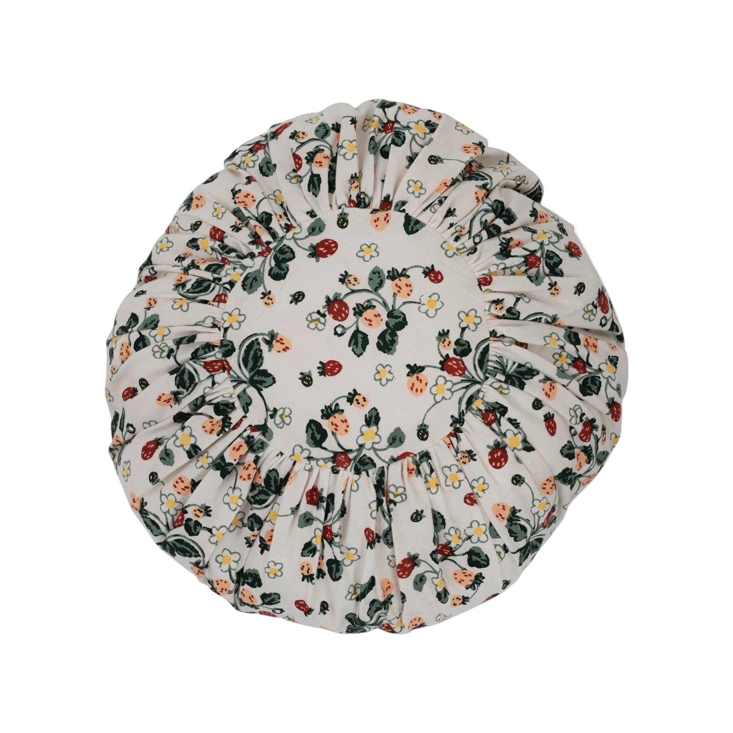 Strawberry Dreams Round Pillow