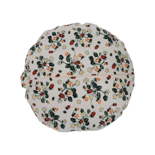 Strawberry Dreams Round Pillow