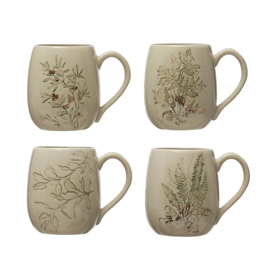 Botanical Debossed Mug