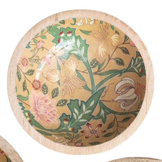 Floral Wood Bowls - 3 sizes
