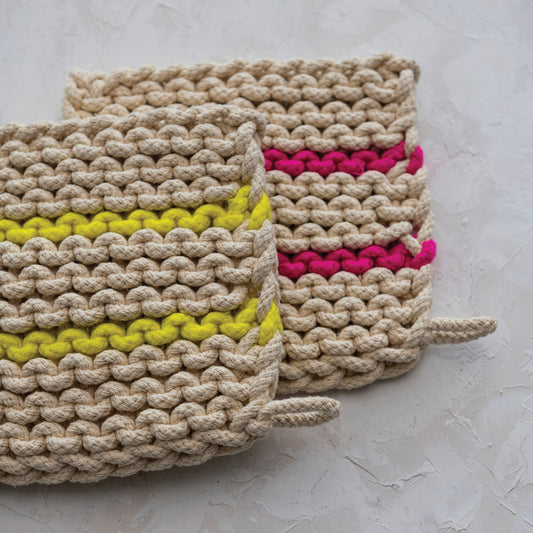 Crocheted Pot Holder - 2 Colors